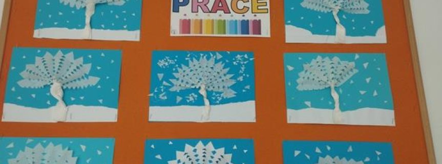 Zimowe klimaty w pracach uczniów klas I - III.